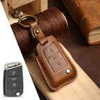 Top Grain Leather Volkswagen key Case