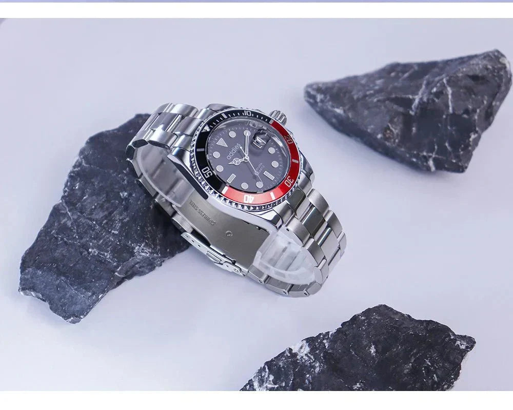 TitanX Elite Men's Quartz Sport Watch – Luxury 30M Waterproof Stainless Steel Dive Timepiece | Relógio Masculino